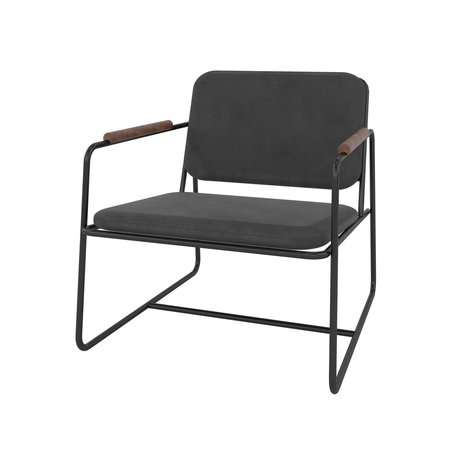 MANHATTAN COMFORT Whythe Low Accent Chair 2.0 in Black AC-5PZ-207